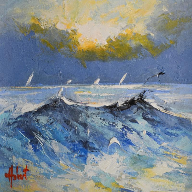 Painting 7 by Hébert Franck | Painting Figurative Oil Marine