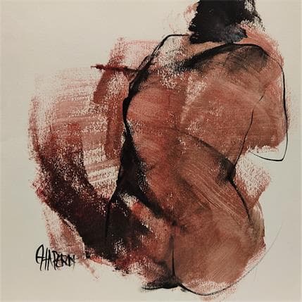 Painting FORCE N°3 by Chaperon Martine | Painting Figurative Mixed Nude