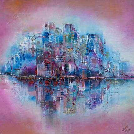 Painting L'ïle nouvelle by Levesque Emmanuelle | Painting Abstract Oil Urban