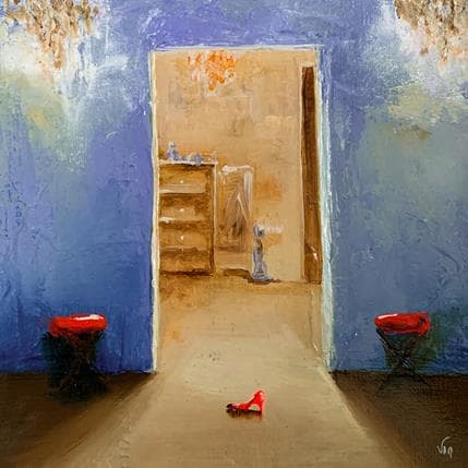 Painting Equilibre by Mezan de Malartic Virginie | Painting Figurative Oil Life style