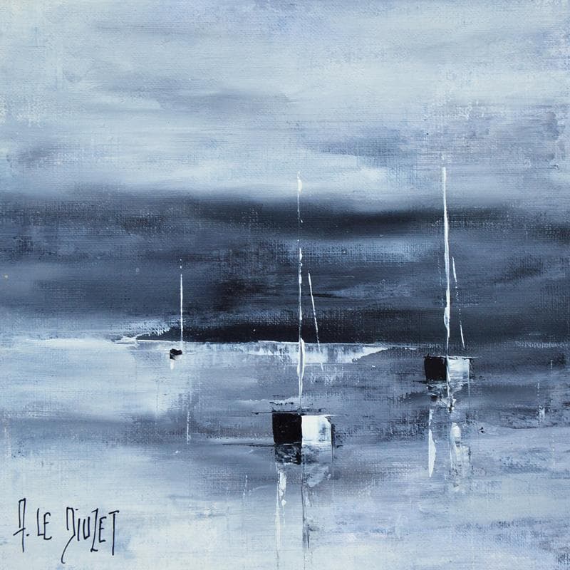 Painting Composition 8 by Le Diuzet Albert | Painting Figurative Oil Marine