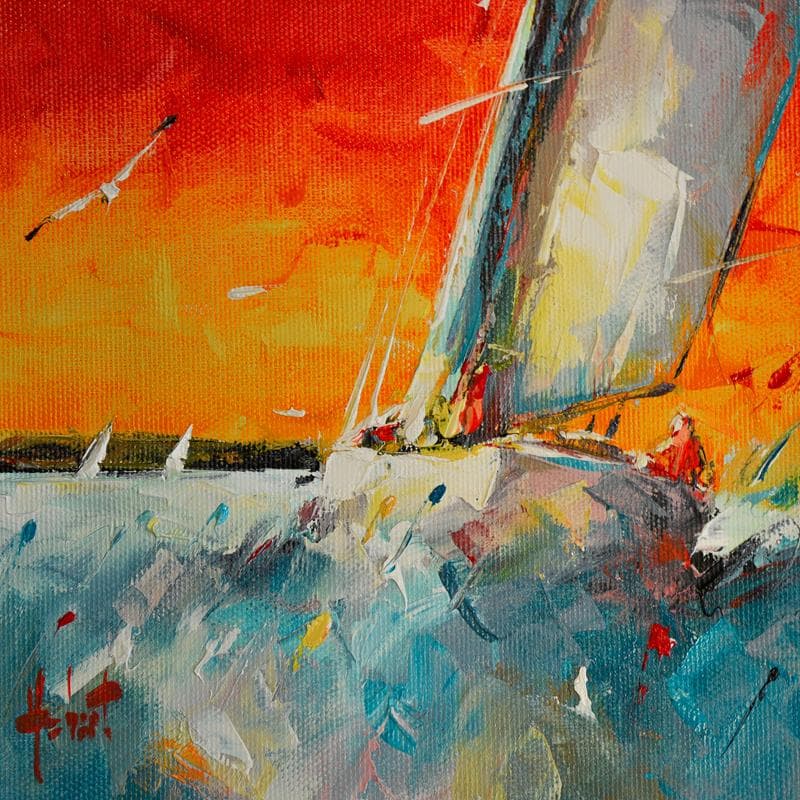 Painting 2 by Hébert Franck | Painting Figurative Oil Marine