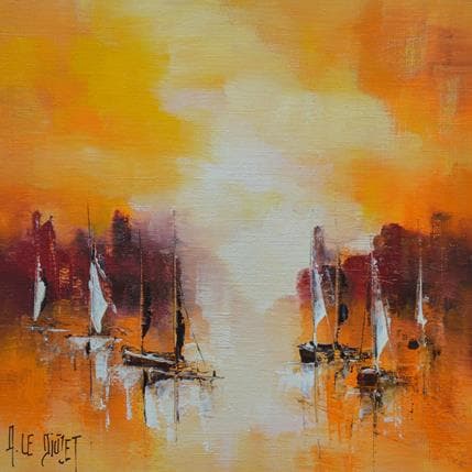 Painting Composition 7 by Le Diuzet Albert | Painting Figurative Oil Marine