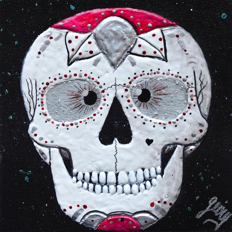 Painting Calavera by Geiry | Painting Figurative Acrylic Portrait