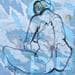 Painting La vie en bleu 1 by Labarussias | Painting Figurative Mixed Nude