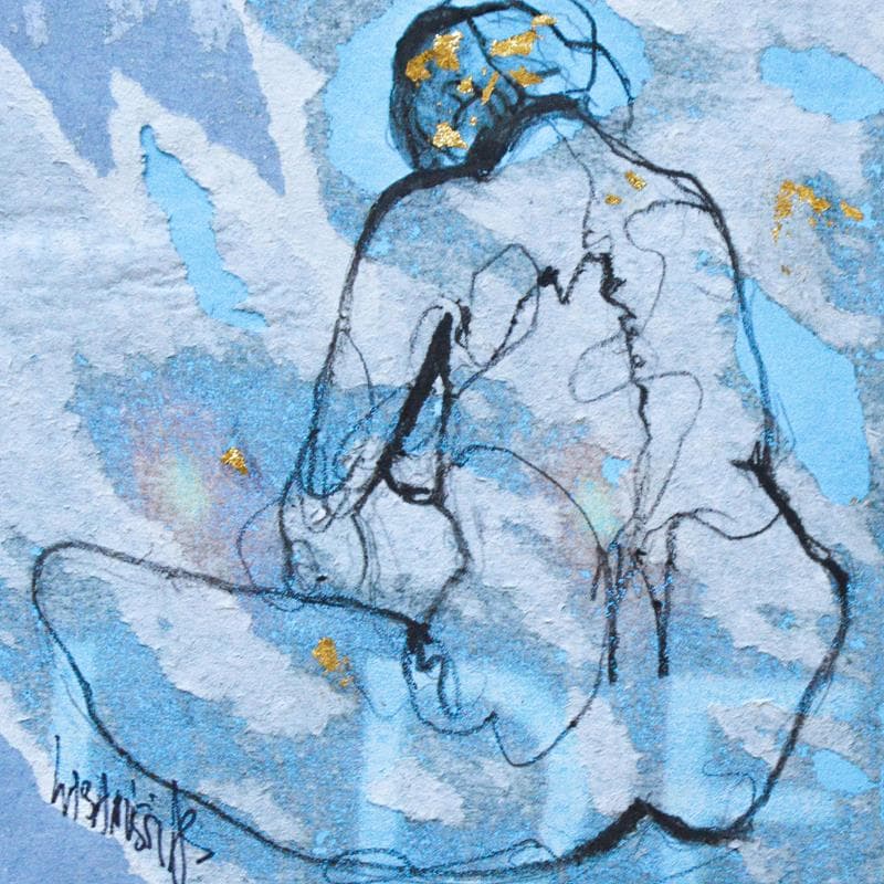 Painting La vie en bleu 1 by Labarussias | Painting Figurative Nude
