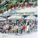 Painting Café de Flore 29 by Lallemand Yves | Painting Figurative Urban Acrylic