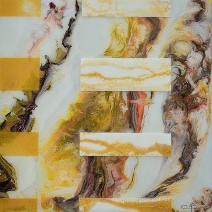 Painting Bienheureuses les têtes félées by Pacaud Christine | Painting Abstract Mixed Minimalist
