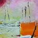 Painting Avis de printemps 1 by Han | Painting Abstract Mixed Landscapes