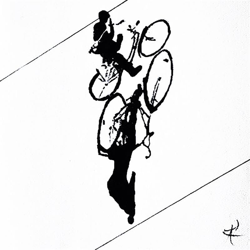 Painting Si 127 by Rat Serge | Painting Figurative Mixed Black & White