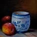 Painting Pessego suolento by Chico Souza | Painting Figurative Still-life Oil