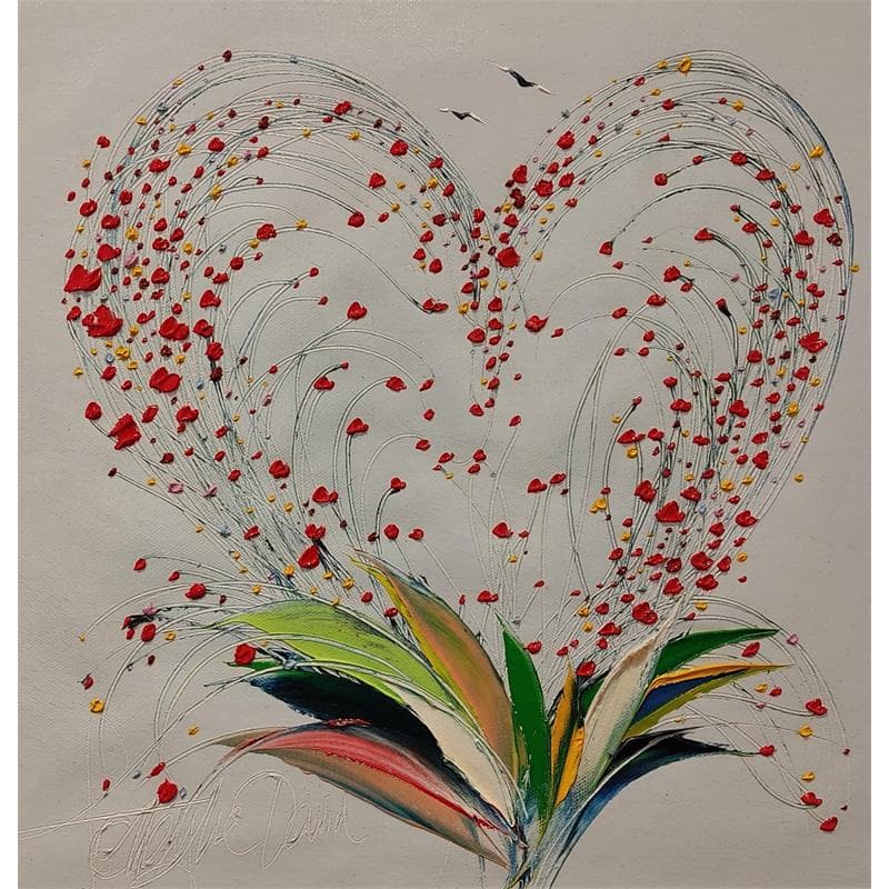 Peinture Ton cœur ton amour par Fonteyne David | Tableau Figuratif Acrylique, Huile Paysages