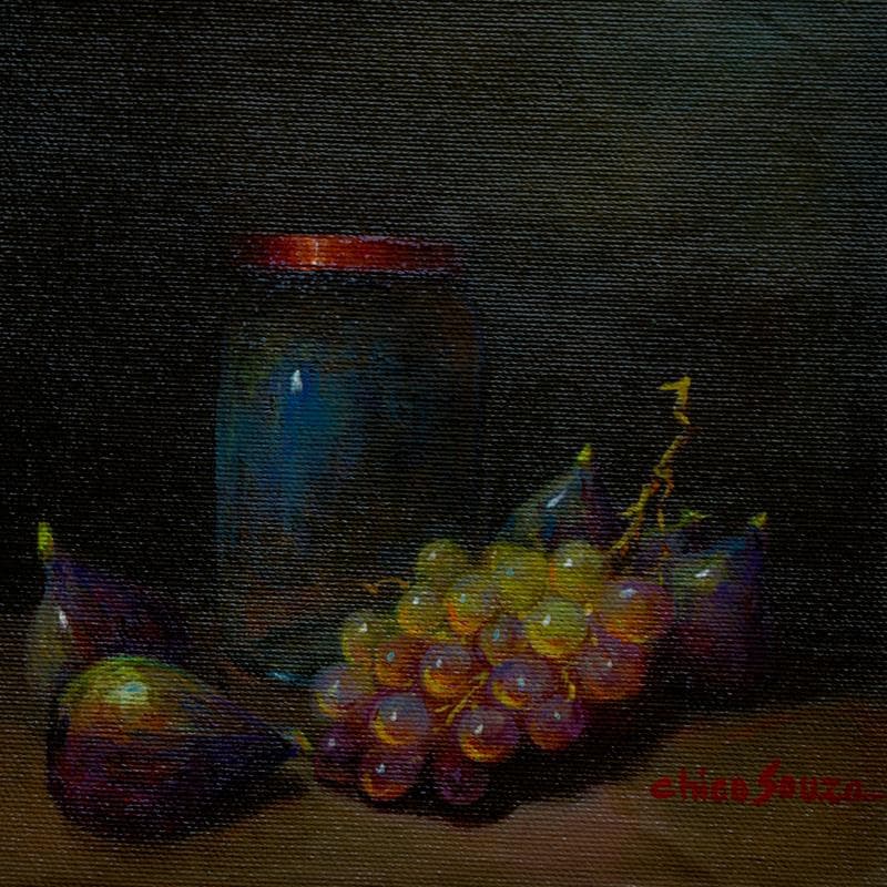 Painting Vidro de doce by Chico Souza | Painting Figurative Oil still-life
