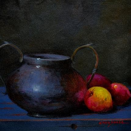 Painting Florecente by Chico Souza | Painting Figurative Oil still-life