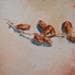 Painting Dattes by Morales Géraldine | Painting Figurative Still-life Oil Acrylic