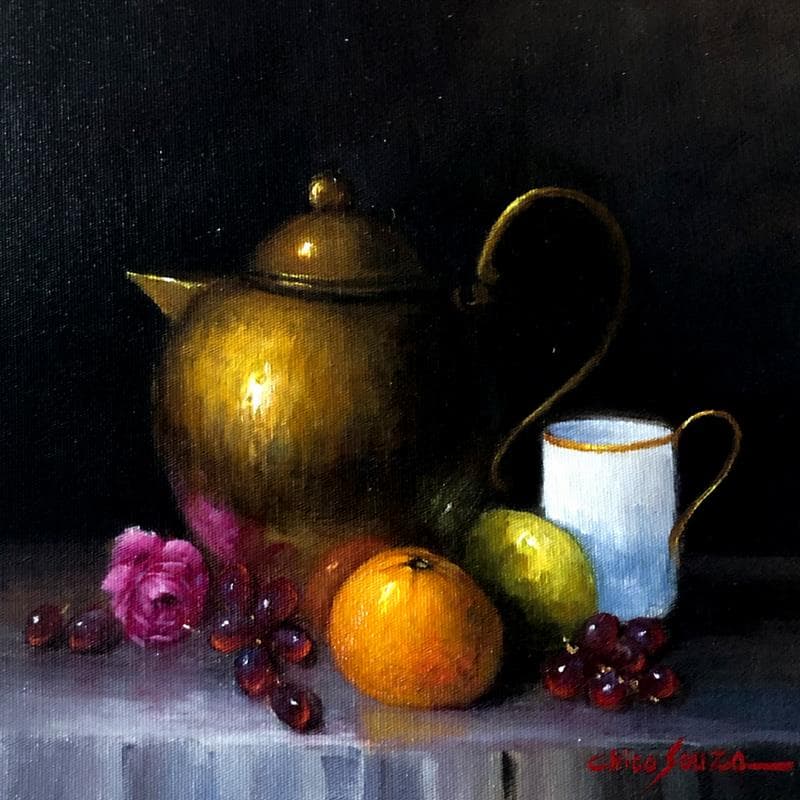 Painting Sweet morning by Chico Souza | Painting Figurative Still-life Oil