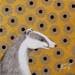 Peinture Profil de blaireau par Ann R | Tableau Illustration Mixte animaux