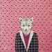 Peinture Fox par Ann R | Tableau Illustration Mixte animaux