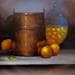 Painting Dolce de pêssego by Chico Souza | Painting Figurative Still-life Oil