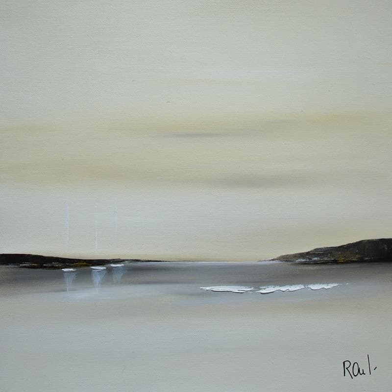 Painting Douceur by Roussel Marie-Ange et Fanny | Painting Abstract Oil Minimalist