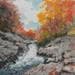 Painting Autumn touch by Sanqian | Painting Figurative Mixed Landscapes