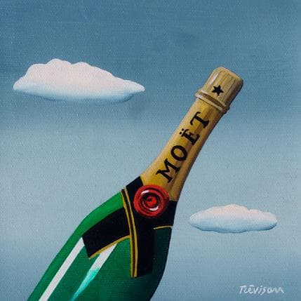 Painting Champagne by Trevisan Carlo | Painting Surrealist Oil
