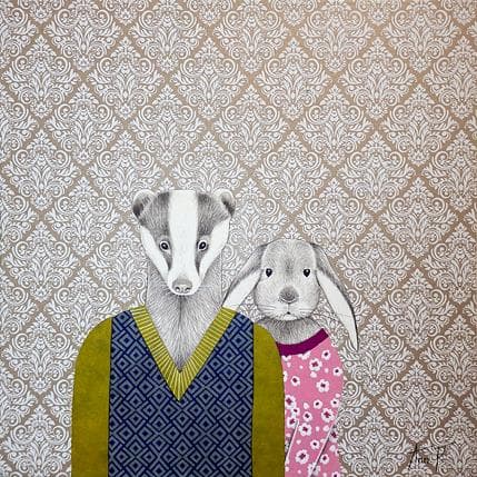 Ann R J'ai épousé un blaireau 36 x 36 cm