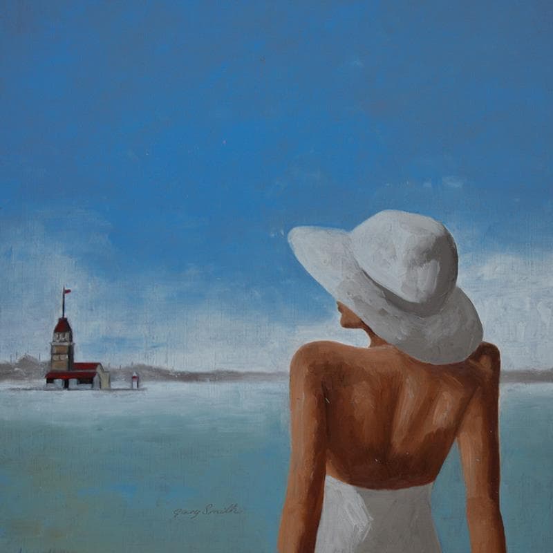 Painting Maiden Tower by Smith Gary | Painting Figurative Acrylic Life style