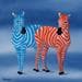 Painting Zebras in color by Trevisan Carlo | Painting Surrealism Oil Animals