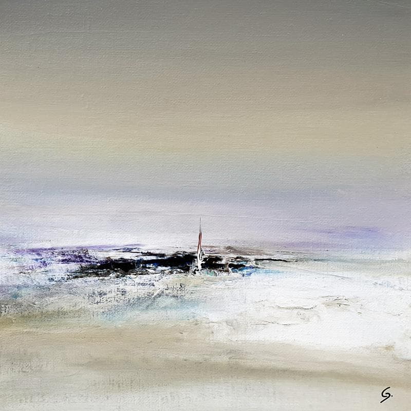 Painting Promesse by Garella | Painting Abstract Acrylic Landscapes