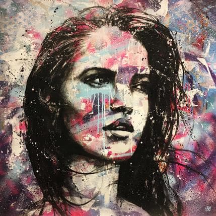 Painting First Crush by Graffmatt | Painting Street art Acrylic Portrait