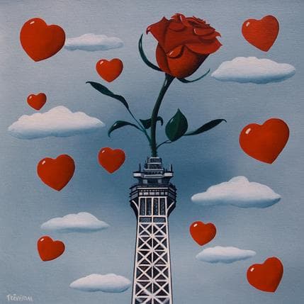 Painting Eiffel my love by Trevisan Carlo | Painting Surrealism Oil