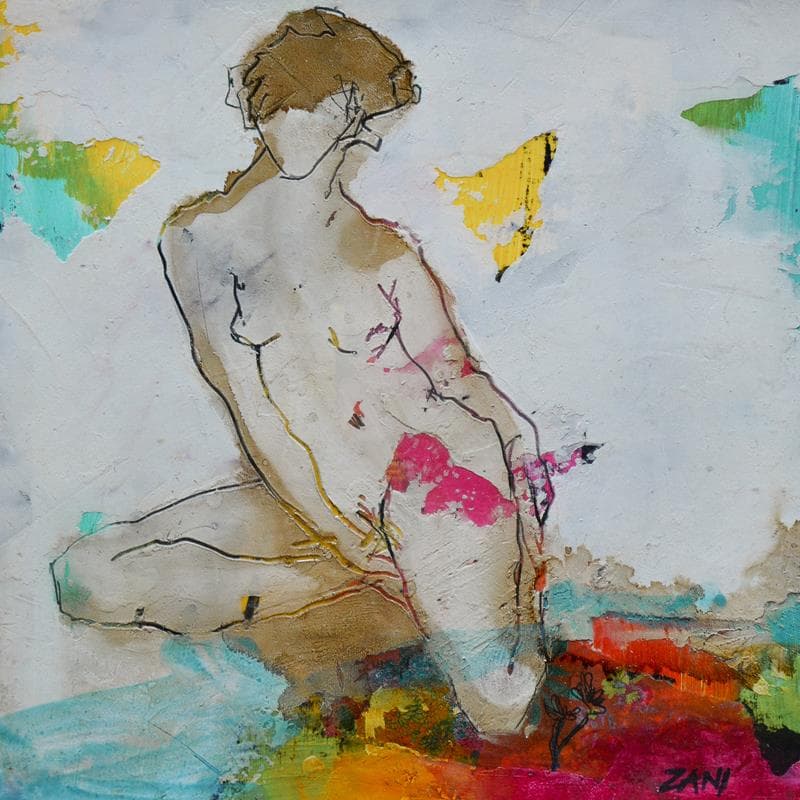 Painting Meditation by Zani | Painting Figurative Acrylic Nude