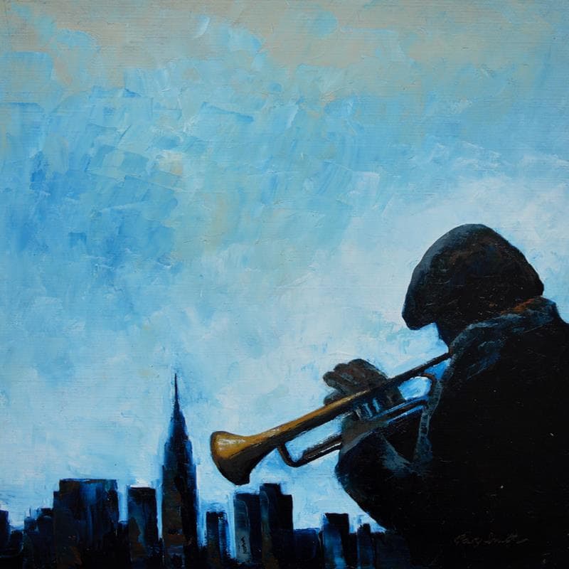 Painting Blue Note by Smith Gary | Painting Figurative Acrylic Life style