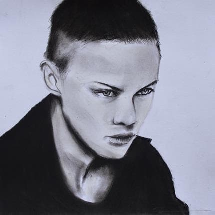 Peinture Sans titre 15 par Stoekenbroek Denny | Tableau Figuratif noir & blanc, Portraits