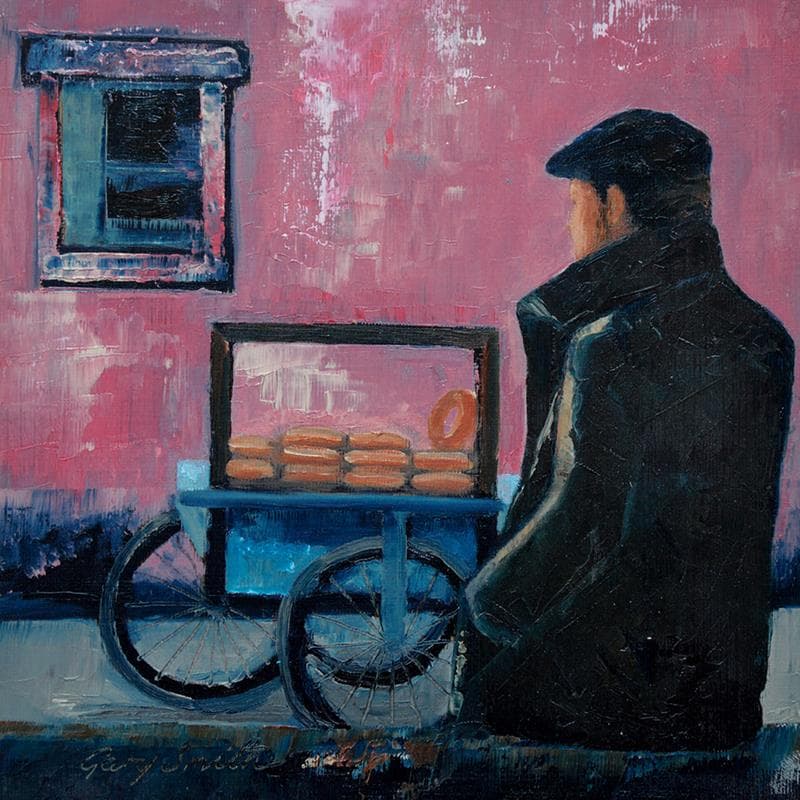 Painting Simit Vendor by Smith Gary | Painting Figurative Acrylic Life style