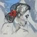 Painting Portrait au coquelicot 13 by Labarussias | Painting Figurative Nude