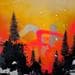 Peinture Sunset Dazzle par Herring Lee | Tableau Figuratif Graffiti Paysages