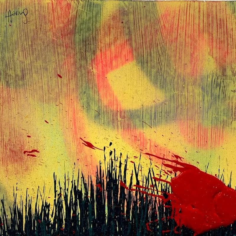 Gemälde Rose Explosion von Herring Lee | Gemälde Figurativ Landschaften Graffiti
