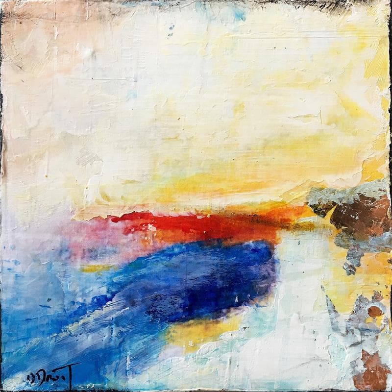 Painting Light of joy by Droit Ode | Painting Abstract Mixed Minimalist