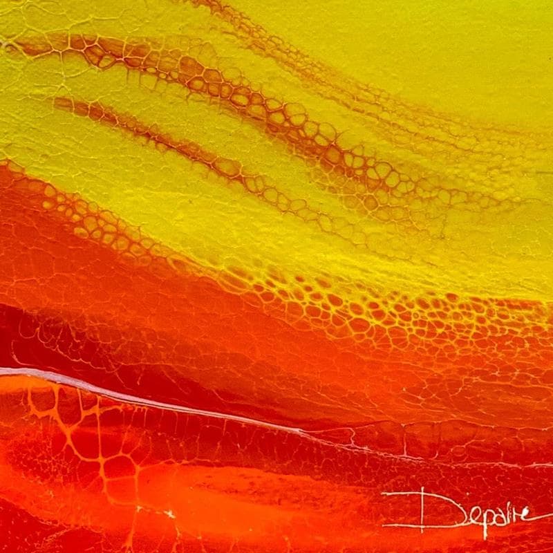 Painting Agrumes 1 by Depaire Silvia | Painting Abstract Minimalist Acrylic