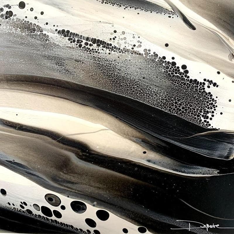 Painting Black, white, grey by Depaire Silvia | Painting Abstract Minimalist Acrylic