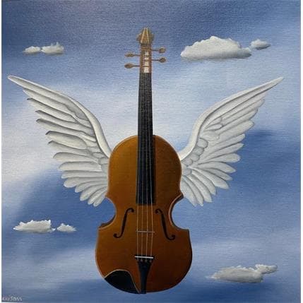 Peinture Angel's music par Trevisan Carlo | Tableau Surréaliste Acrylique