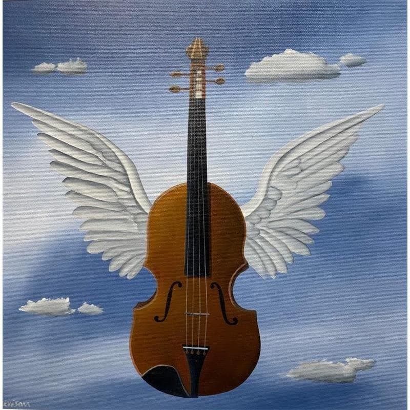 Gemälde Angel's music von Trevisan Carlo | Gemälde Surrealismus Öl