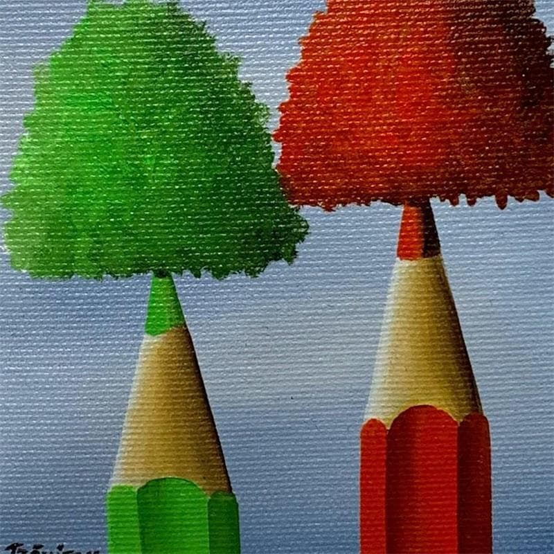 Painting Couple by Trevisan Carlo | Painting Surrealist Acrylic