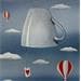 Gemälde The flying tea von Trevisan Carlo | Gemälde Surrealismus Öl