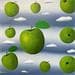 Peinture Green apples par Trevisan Carlo | Tableau Surréalisme Natures mortes Huile