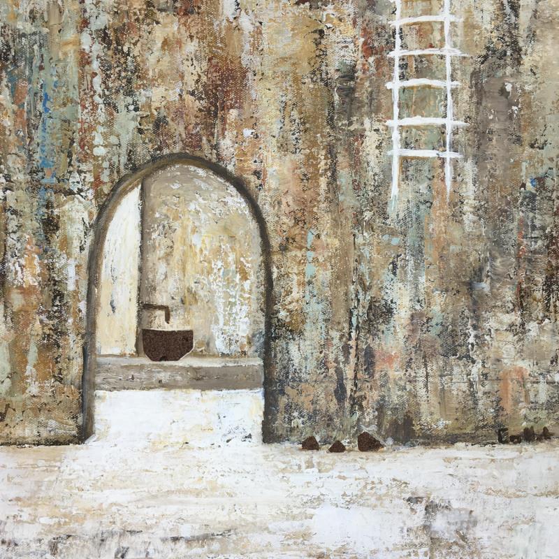 Gemälde Le passage von Collet Christine | Gemälde Art brut Minimalistisch Acryl