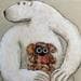 Painting Polar Bear Holding Dog by Maury Hervé | Painting Naive art Animals