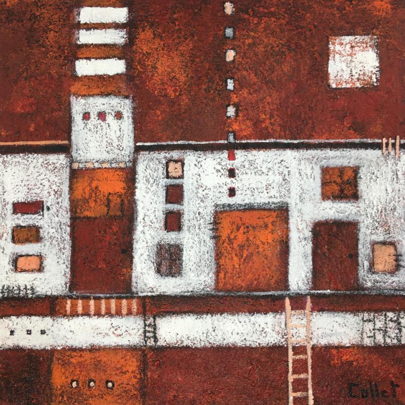 Painting Mon quartier by Collet Christine | Painting Acrylic
